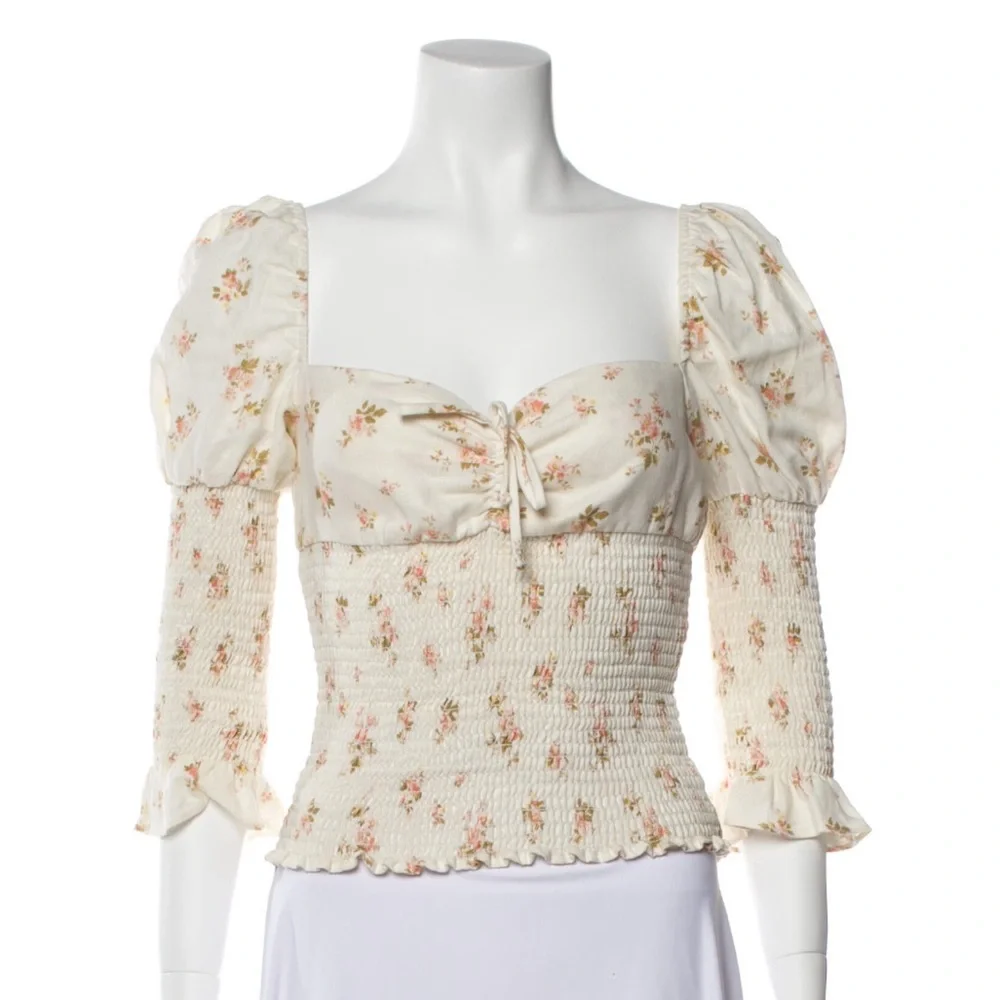 Reformation Haven Linen Top in Mildred, XS - Picture 4 of 8